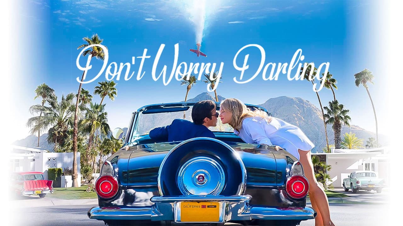 Don't Worry Darling — backdrops with title 1