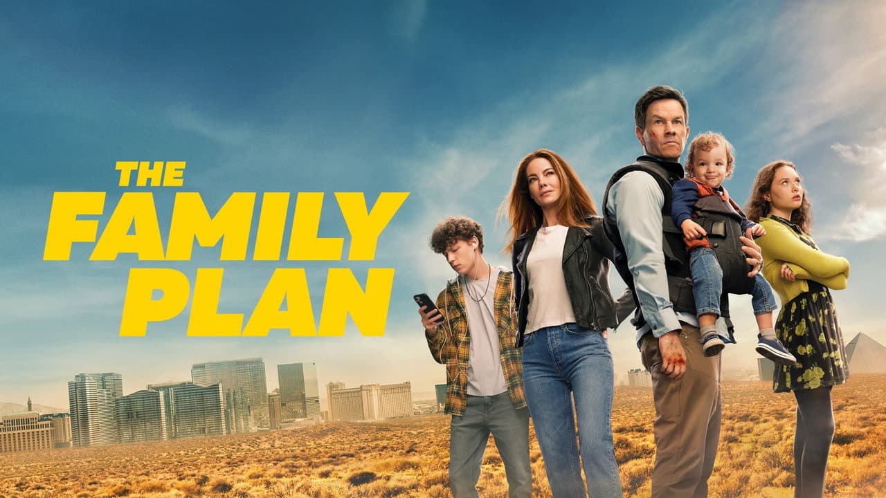 The Family Plan — backdrops with title 1