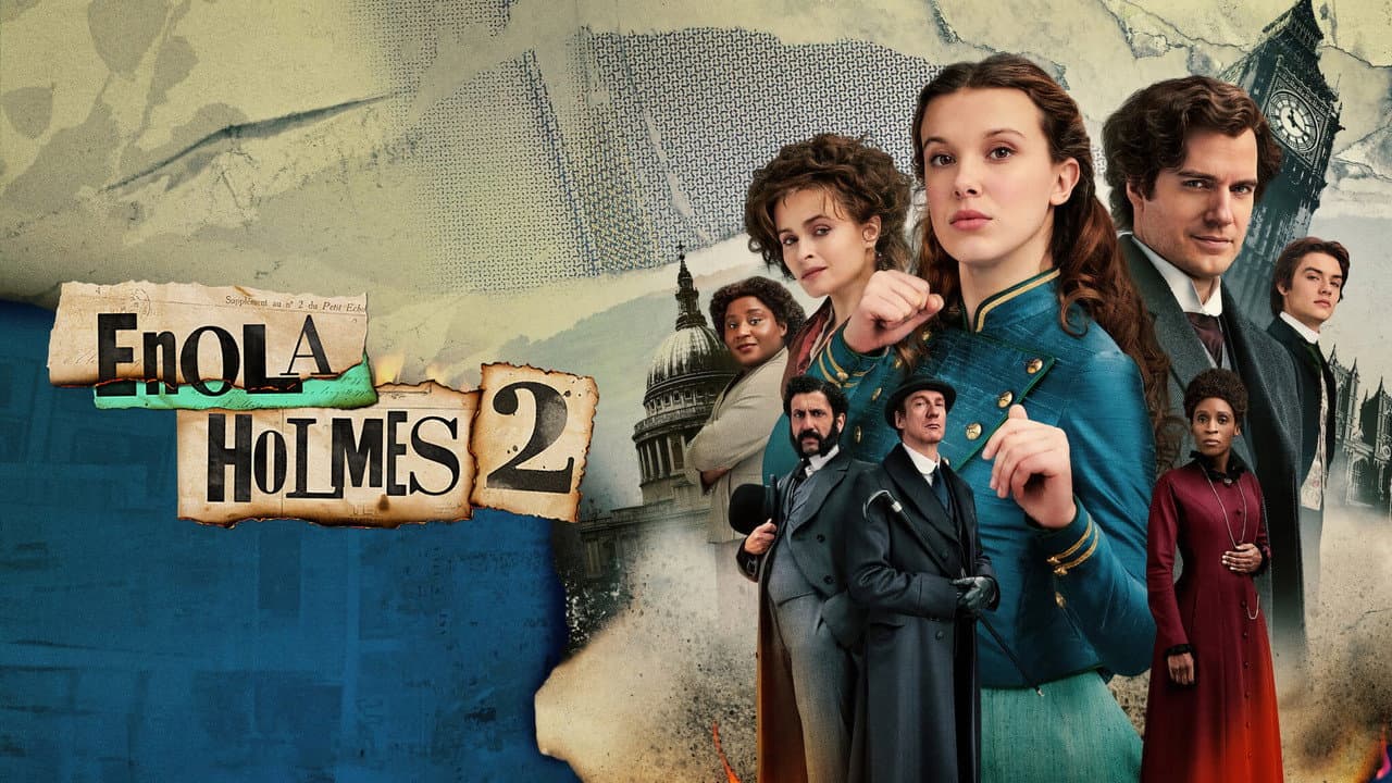 Enola Holmes 2 — backdrops with title 1