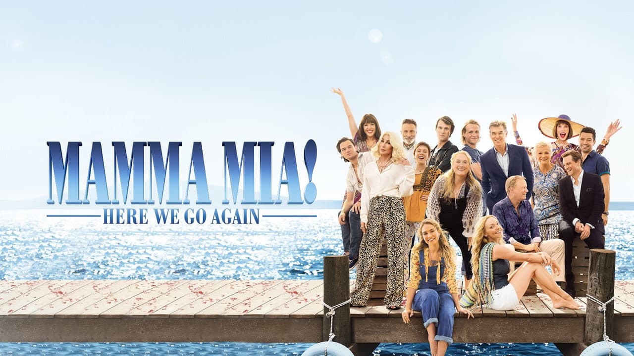 Mamma Mia! Here We Go Again — backdrops with title 3