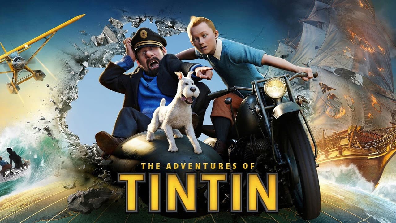The Adventures of Tintin — backdrops with title 1