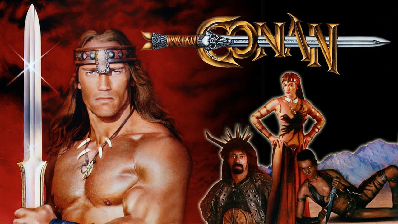 Conan the Destroyer — backdrops with title 3