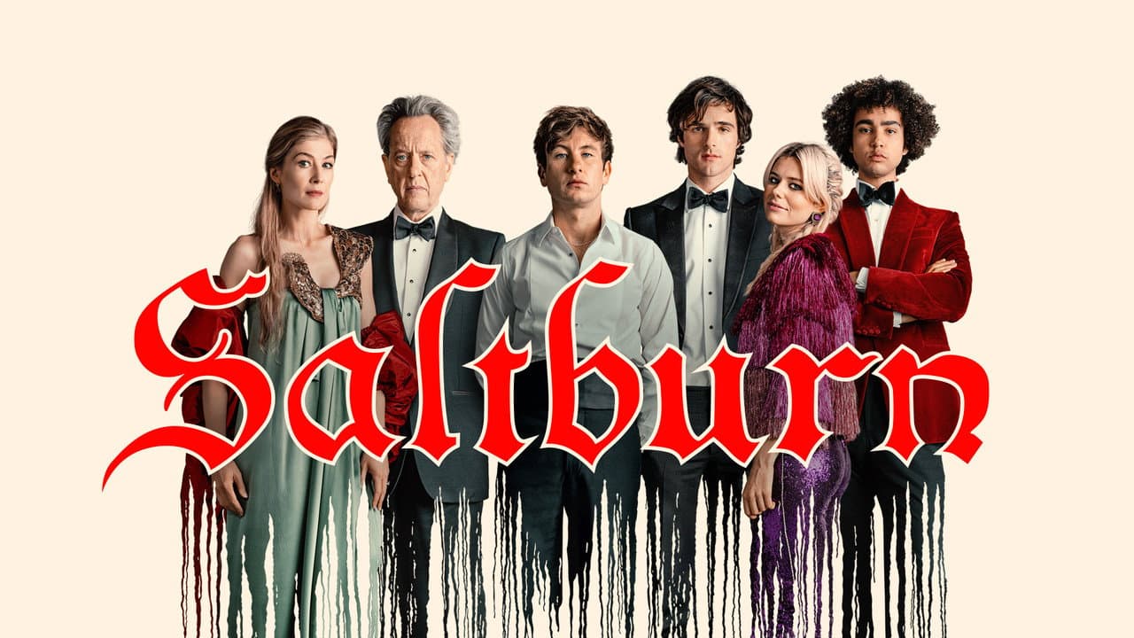 Saltburn — backdrops with title 6