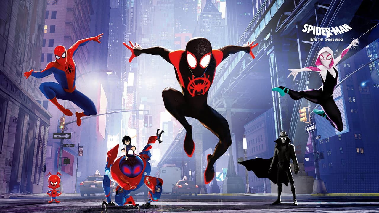 Spider-Man: Into the Spider-Verse — backdrops with title 2