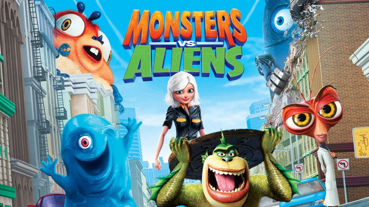 Monsters vs Aliens — backdrops with title 8