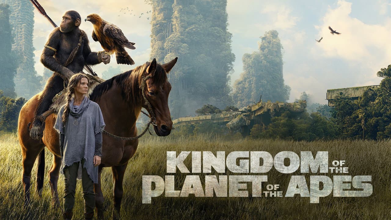 Kingdom of the Planet of the Apes — backdrops with title 7