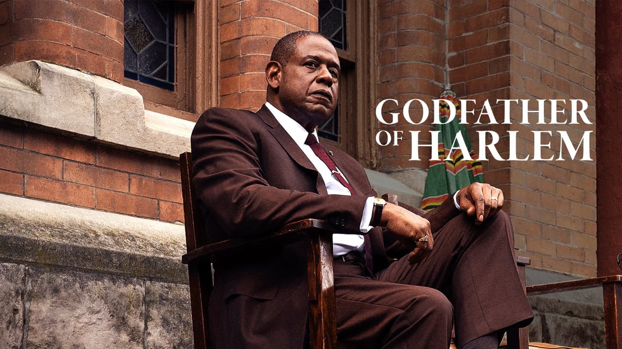 Godfather of Harlem — backdrops with title 4
