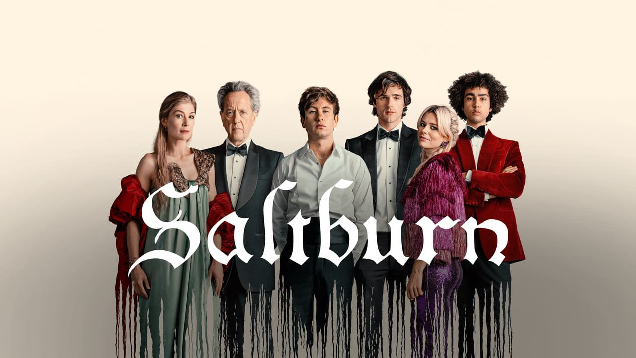 Saltburn — backdrops with title 4