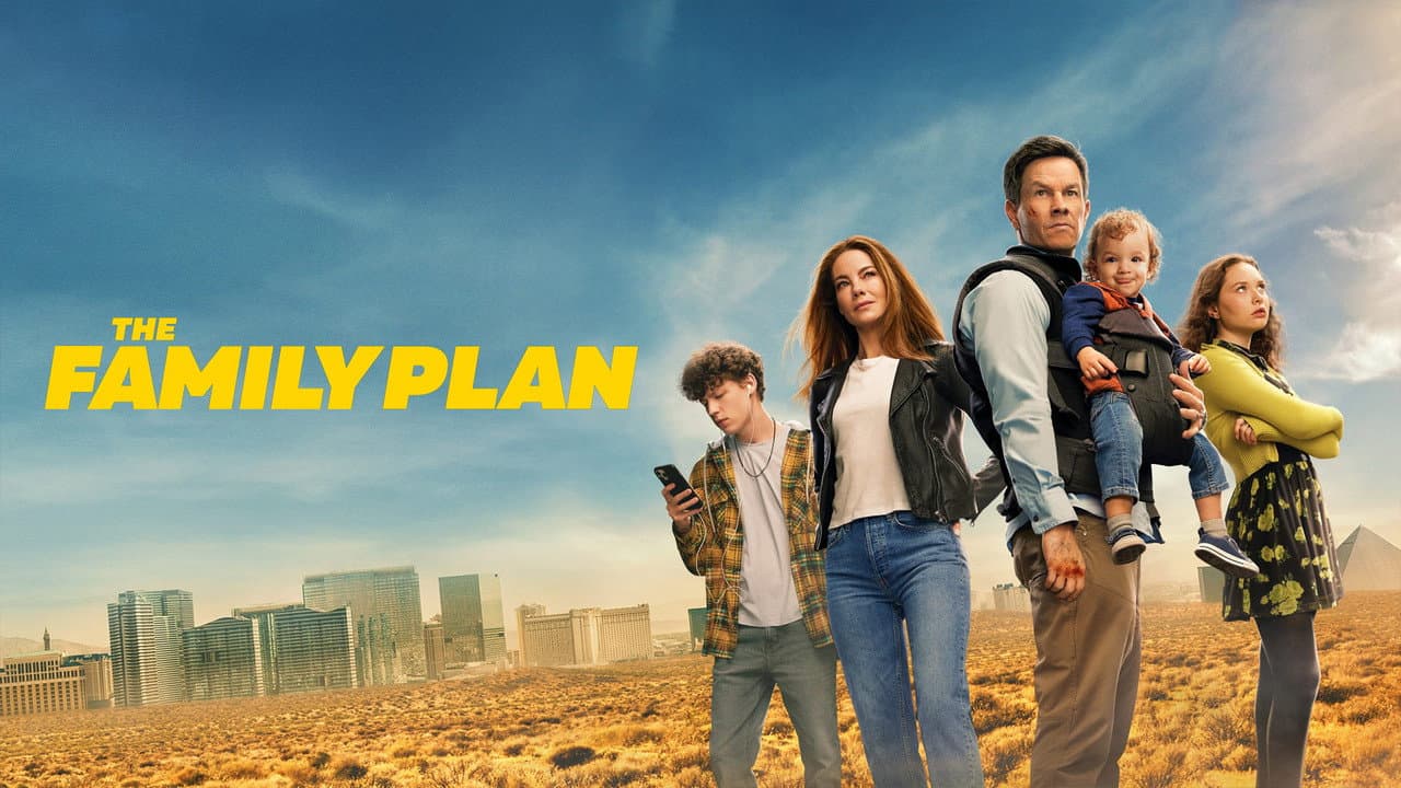 The Family Plan — backdrops with title 4