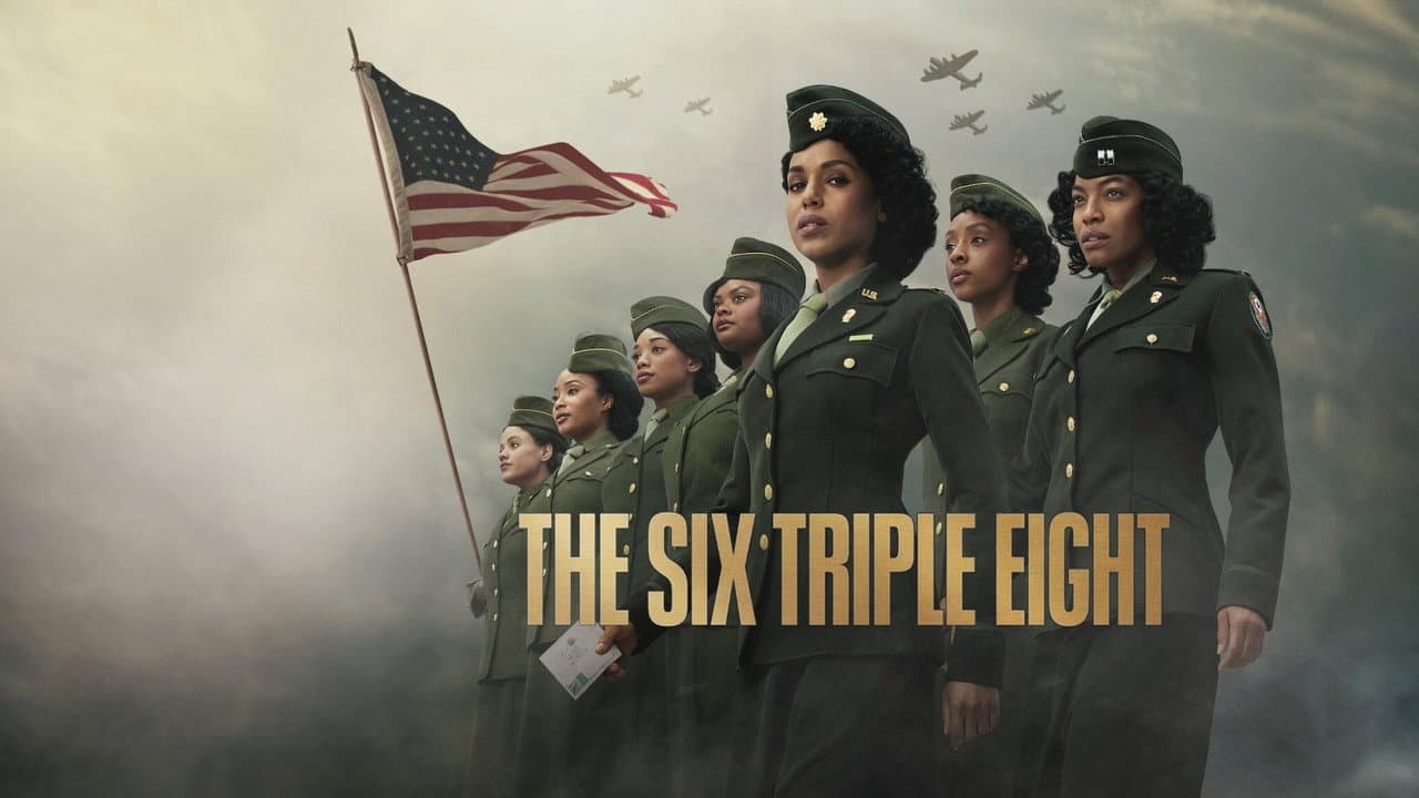 The Six Triple Eight — backdrops with title 1