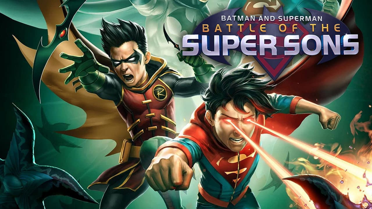 Batman and Superman: Battle of the Super Sons — backdrops with title 2