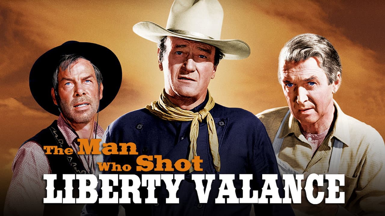 The Man Who Shot Liberty Valance — backdrops with title 1
