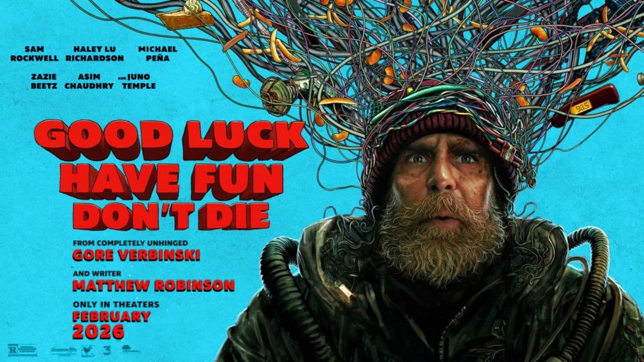Good Luck, Have Fun, Don't Die — backdrops with title 2