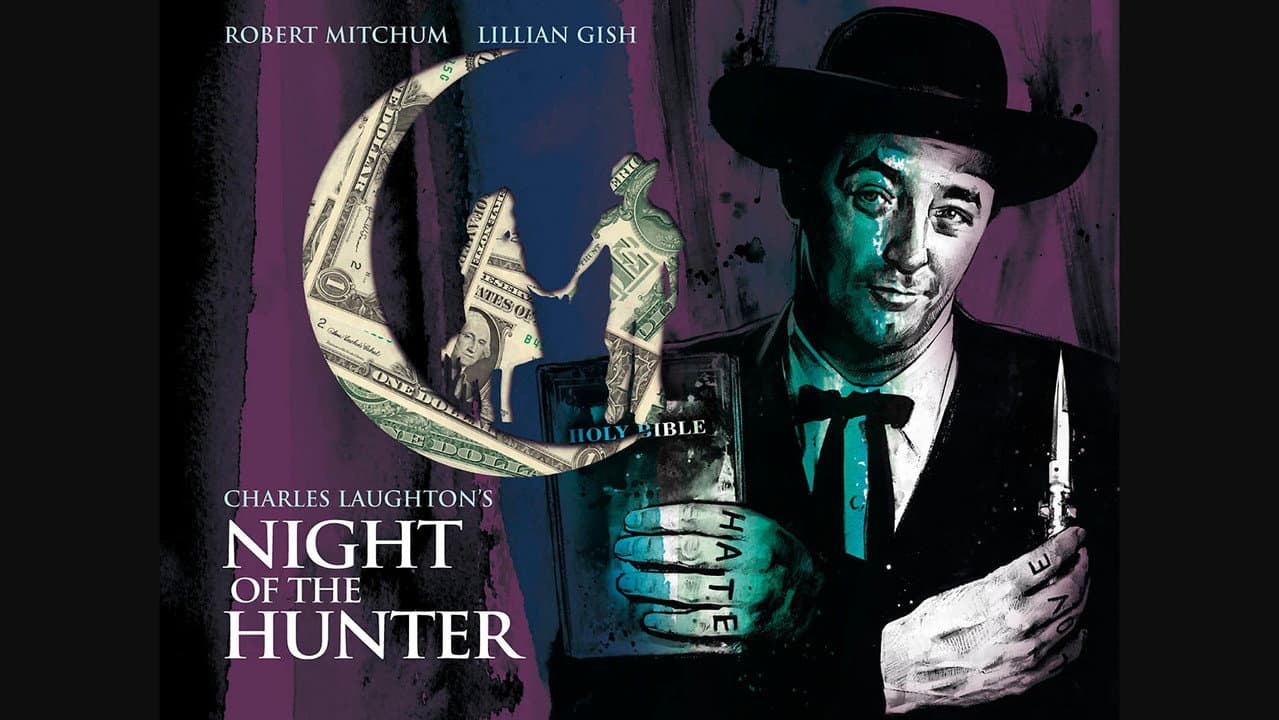 The Night of the Hunter — backdrops with title 3