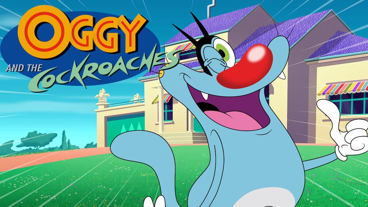Oggy and the Cockroaches — backdrops with title 3