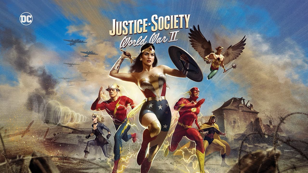 Justice Society: World War II — backdrops with title 2