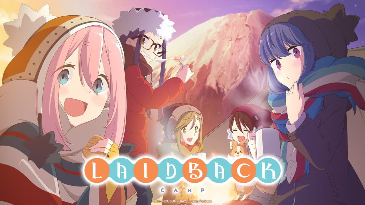 Laid-Back Camp — backdrops with title 1