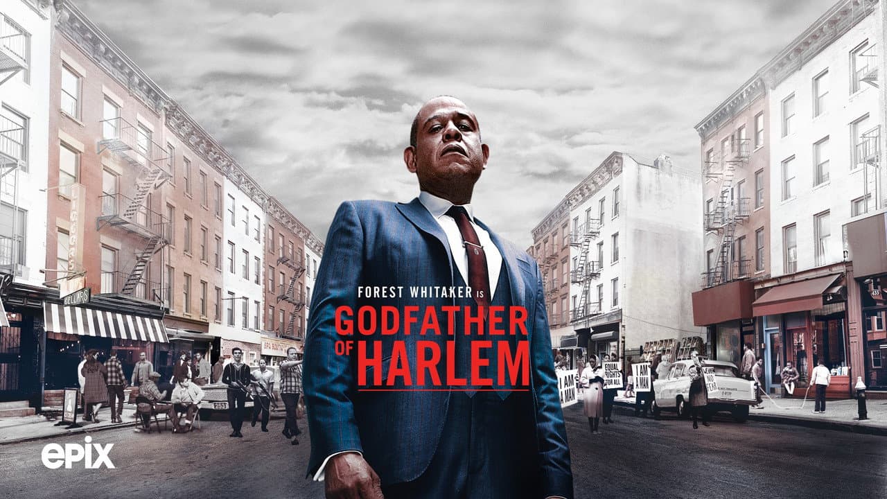 Godfather of Harlem — backdrops with title 6