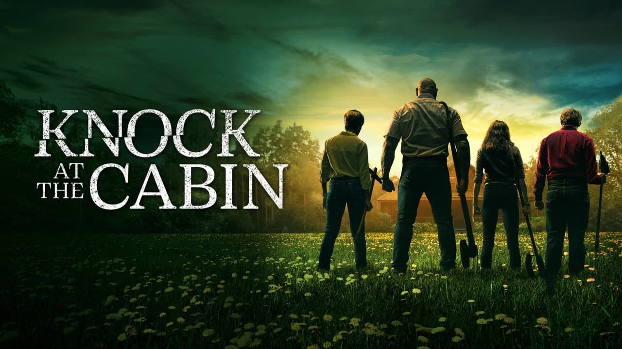 Knock at the Cabin — backdrops with title 1