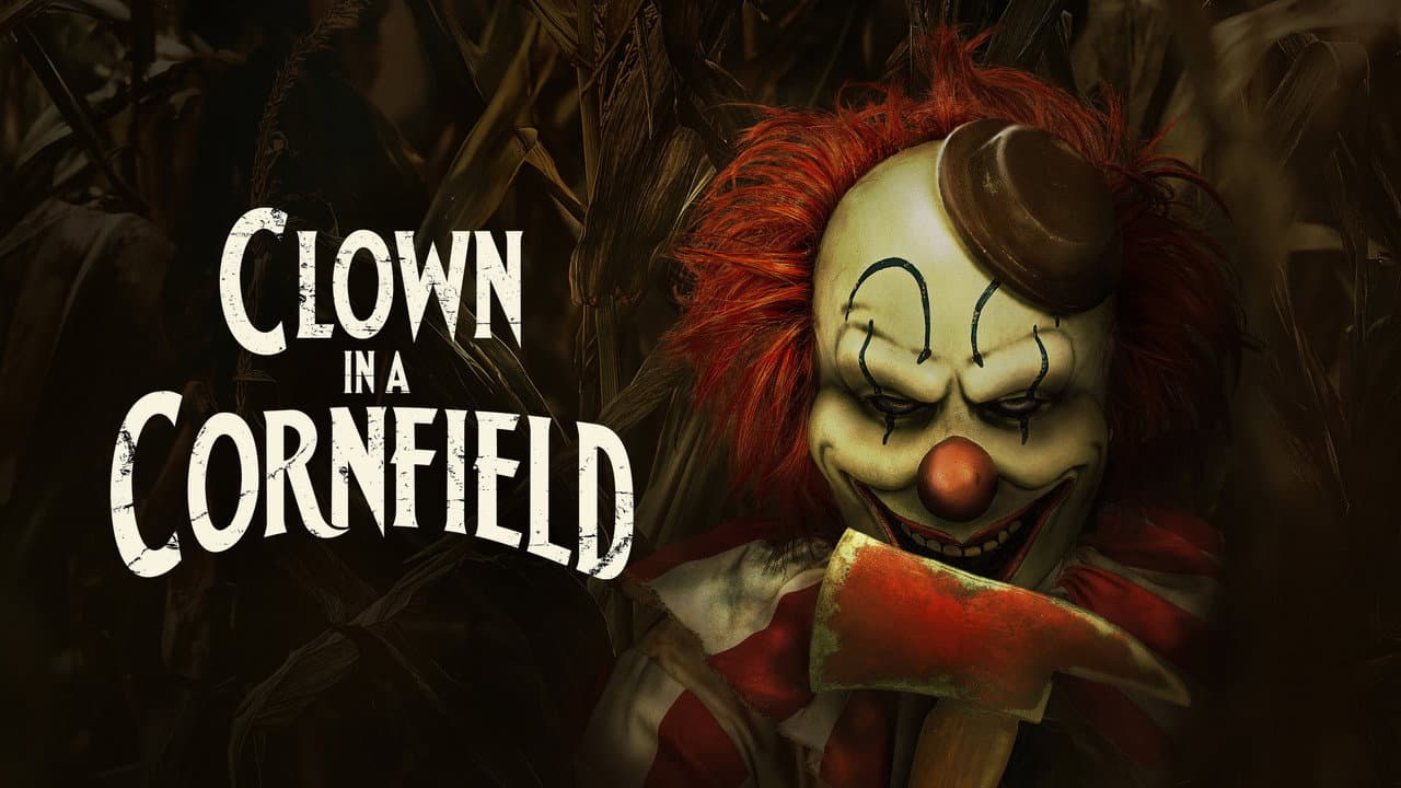 Clown in a Cornfield — backdrops with title 1