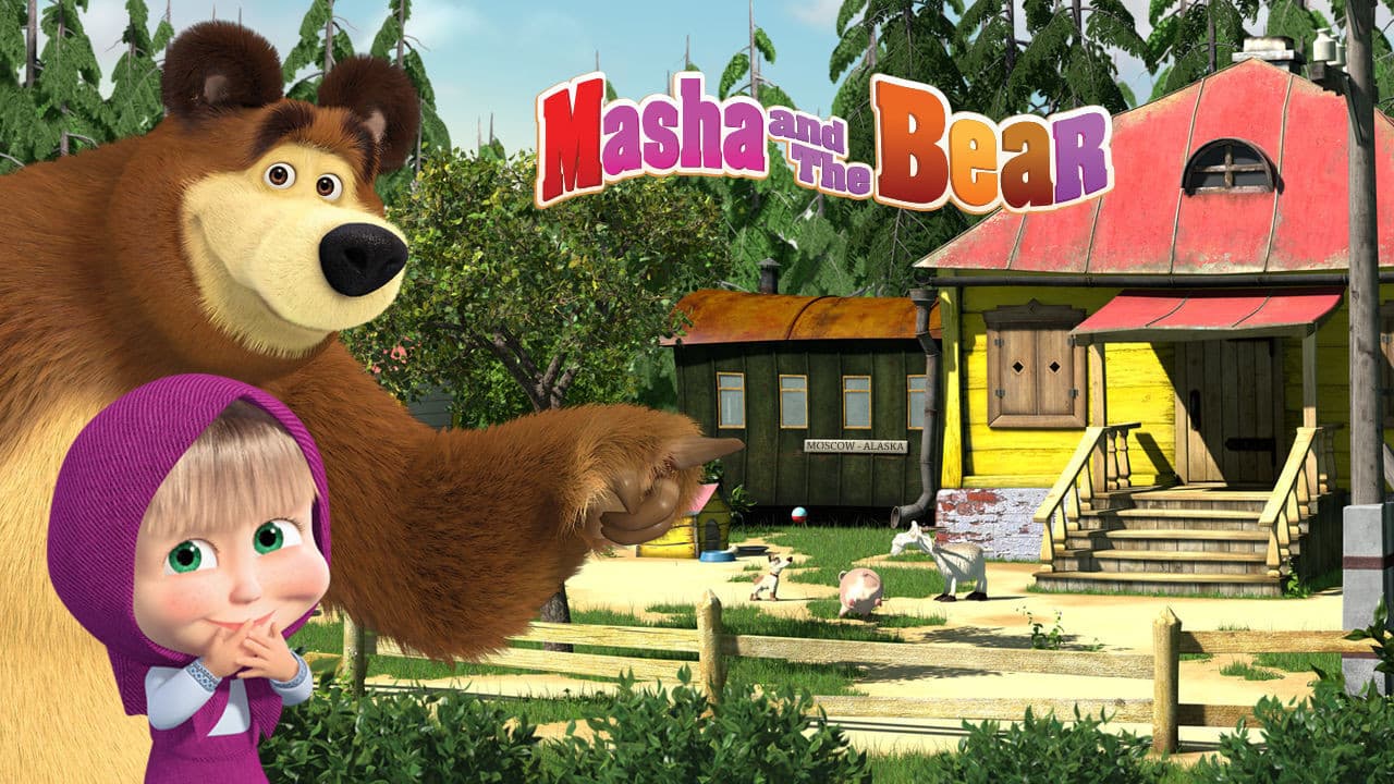 Masha and the Bear — backdrops with title 2