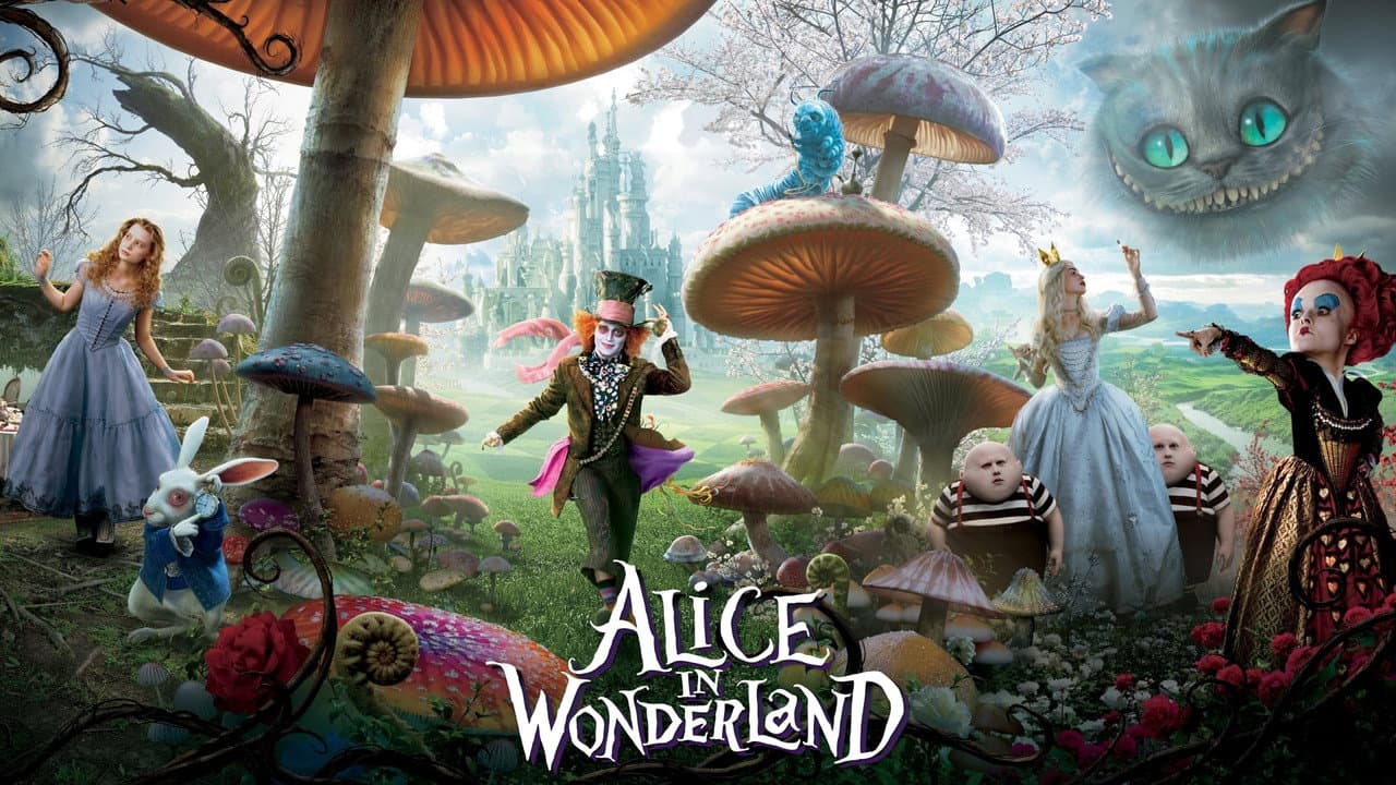 Alice in Wonderland — backdrops with title 2