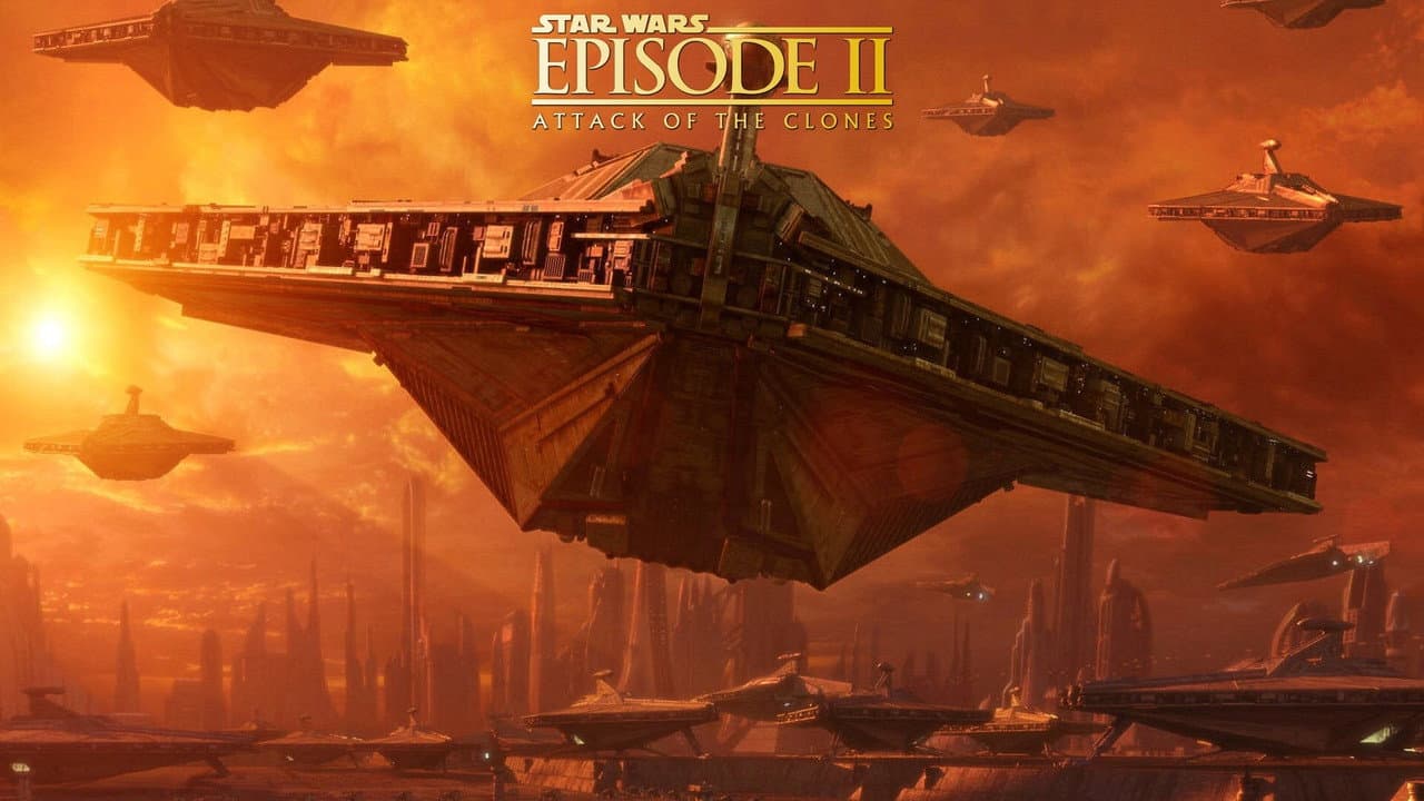 Star Wars: Episode II - Attack of the Clones — backdrops with title 2