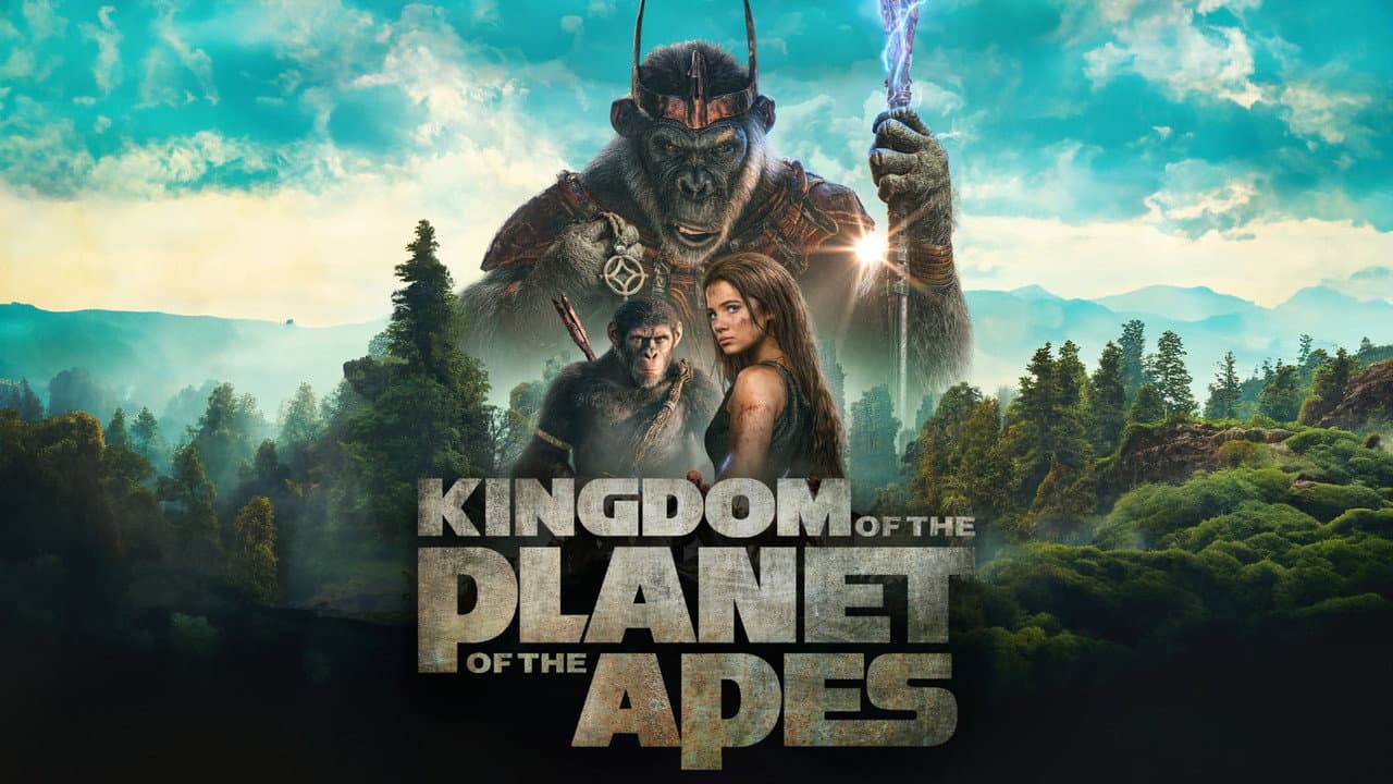 Kingdom of the Planet of the Apes — backdrops with title 1