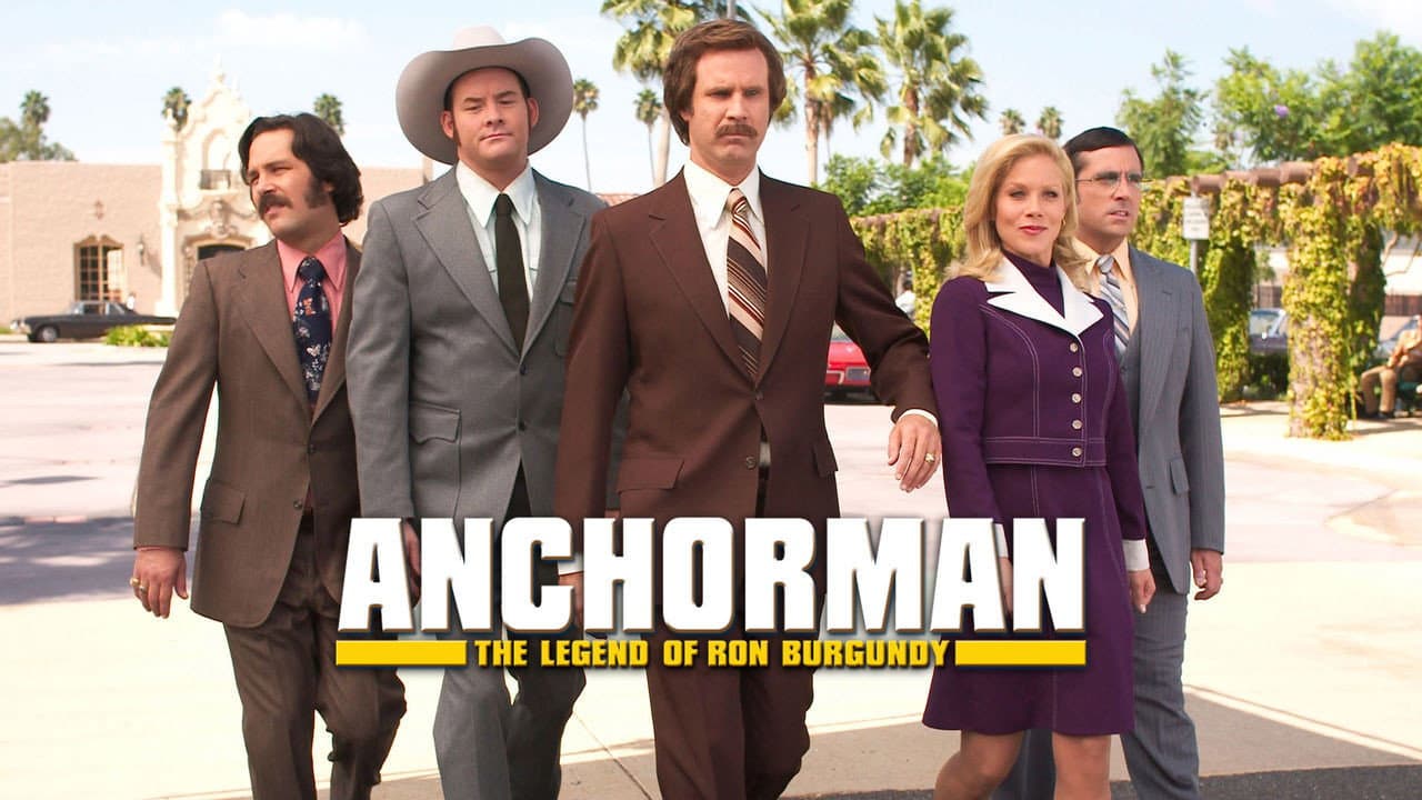 Anchorman: The Legend of Ron Burgundy — backdrops with title 3