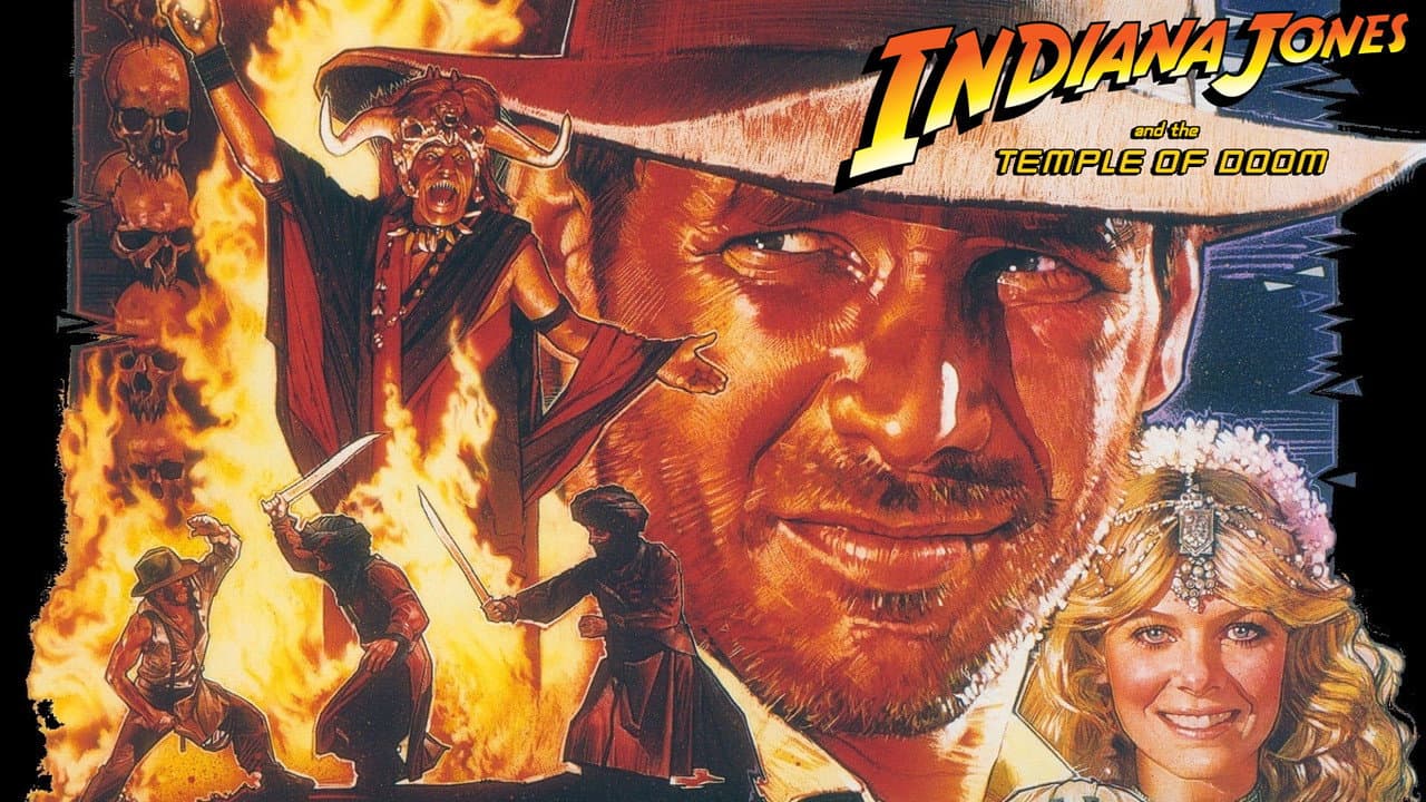 Indiana Jones and the Temple of Doom — backdrops with title 4