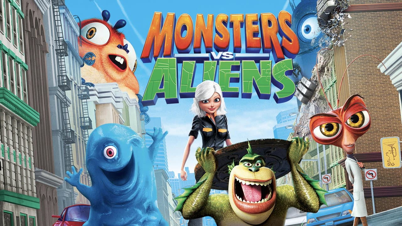 Monsters vs Aliens — backdrops with title 7