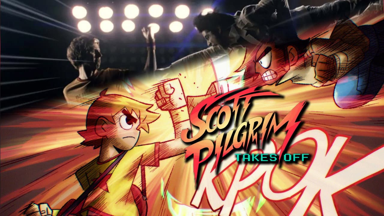 Scott Pilgrim Takes Off — backdrops with title 4