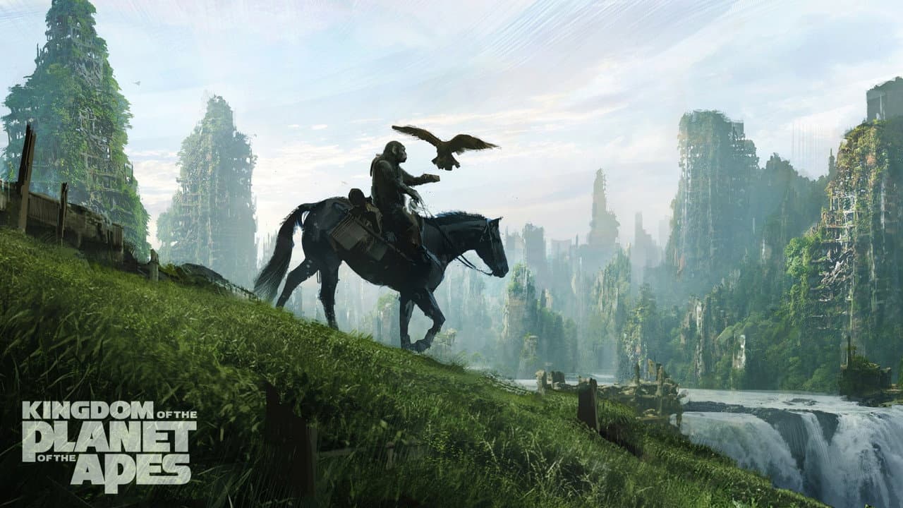 Kingdom of the Planet of the Apes — backdrops with title 3