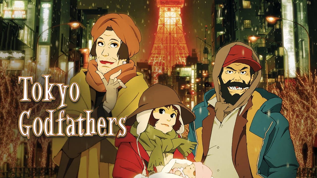Tokyo Godfathers — backdrops with title 2