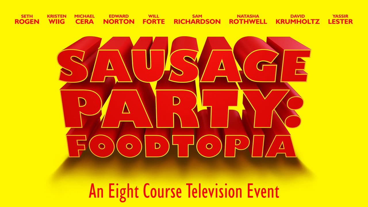Sausage Party: Foodtopia — backdrops with title 3