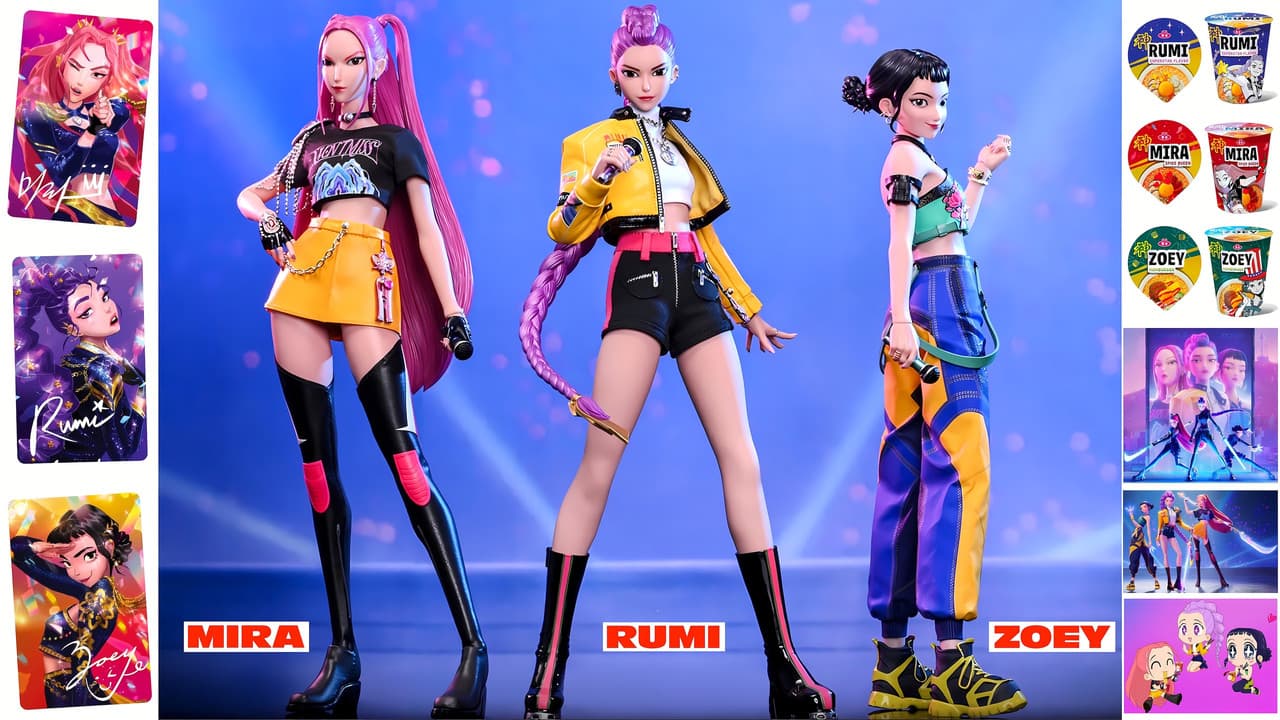 KPop Demon Hunters — backdrops with title 4