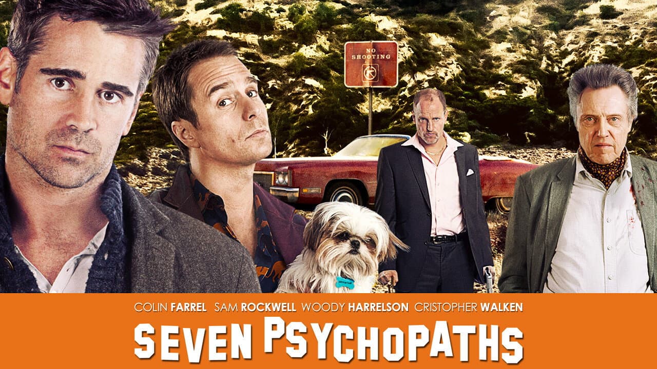 Seven Psychopaths — backdrops with title 7
