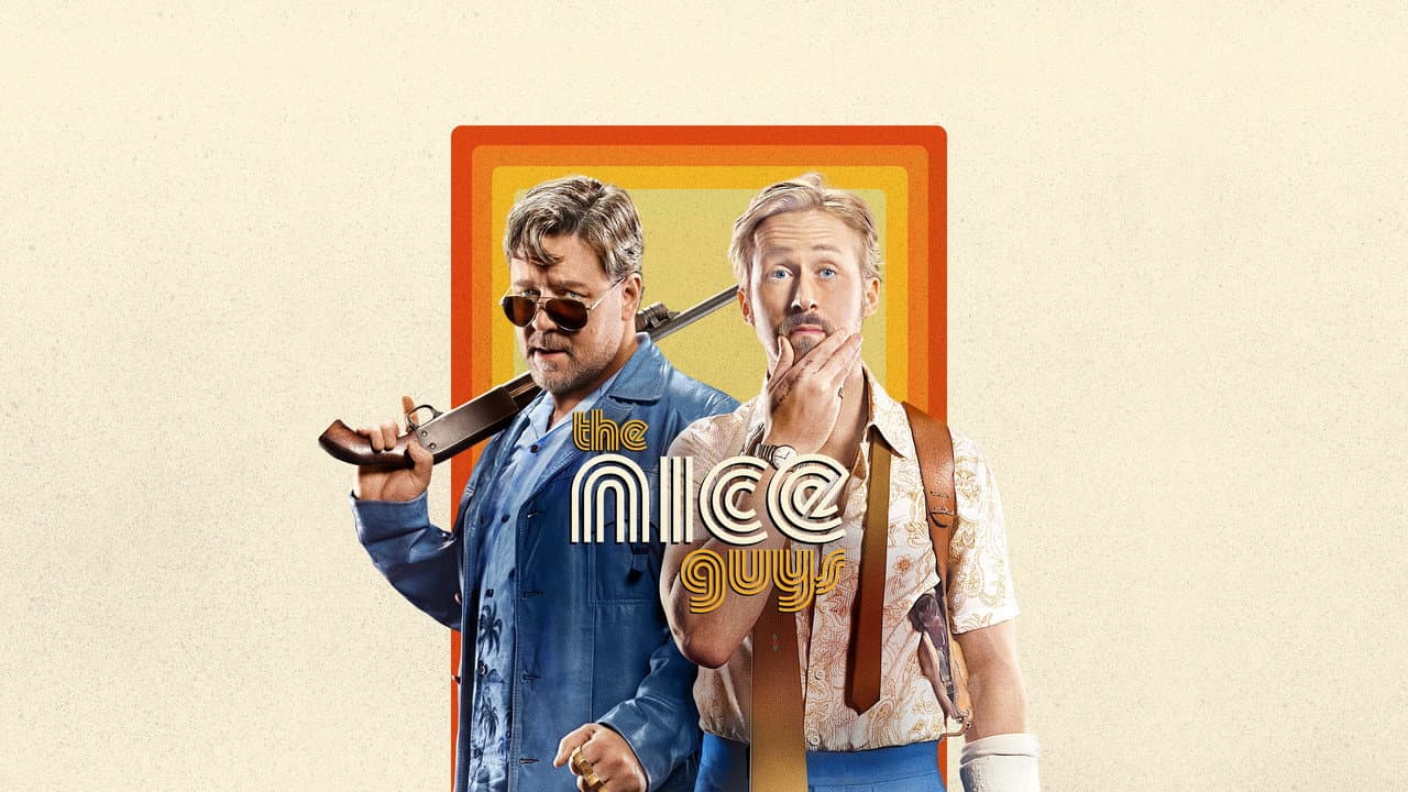 The Nice Guys — backdrops with title 6