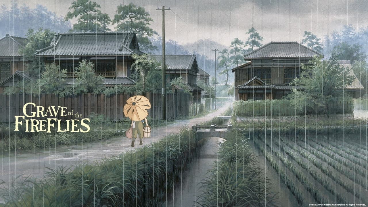 Grave of the Fireflies — backdrops with title 1