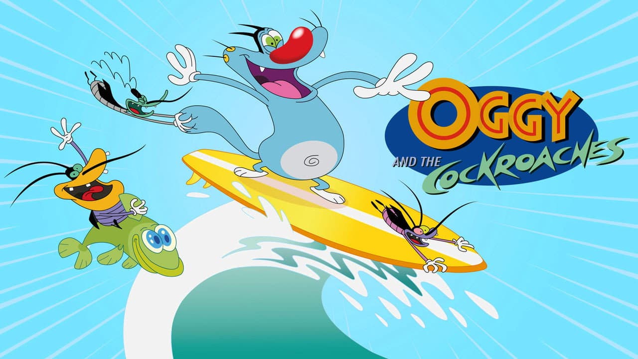 Oggy and the Cockroaches — backdrops with title 2