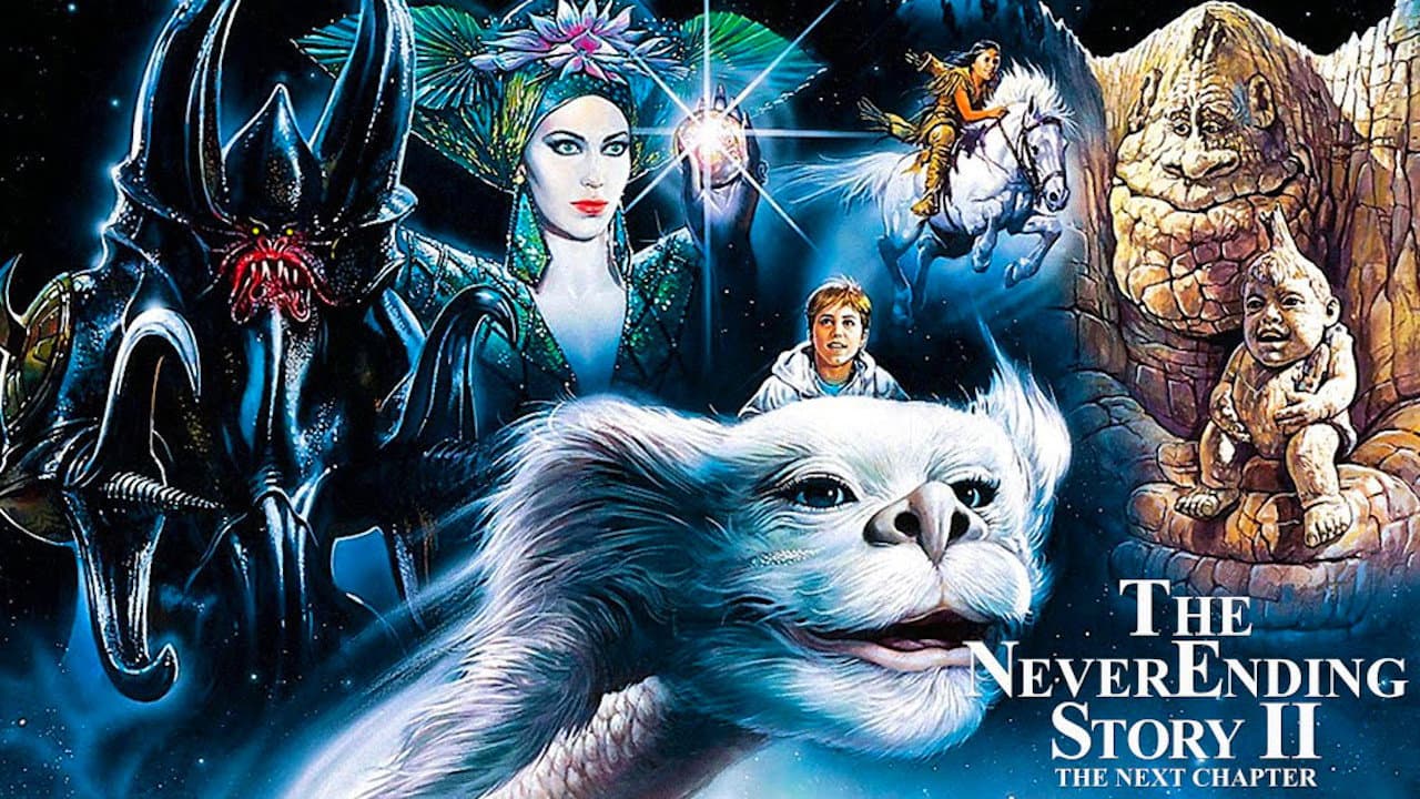 The NeverEnding Story II: The Next Chapter — backdrops with title 2