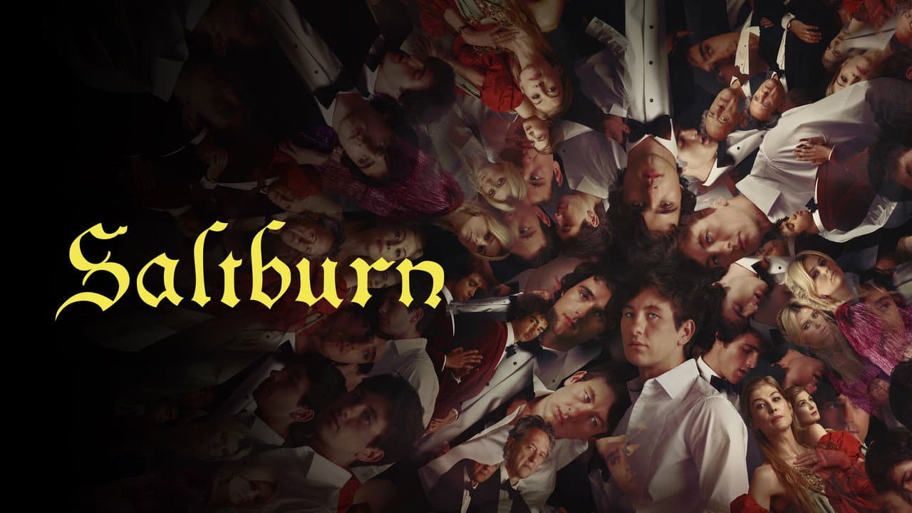Saltburn — backdrops with title 2