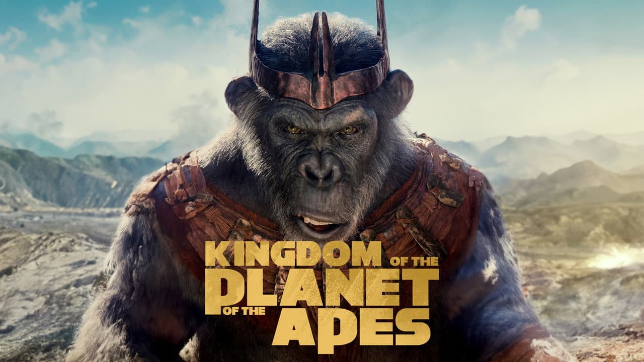 Kingdom of the Planet of the Apes — backdrops with title 4