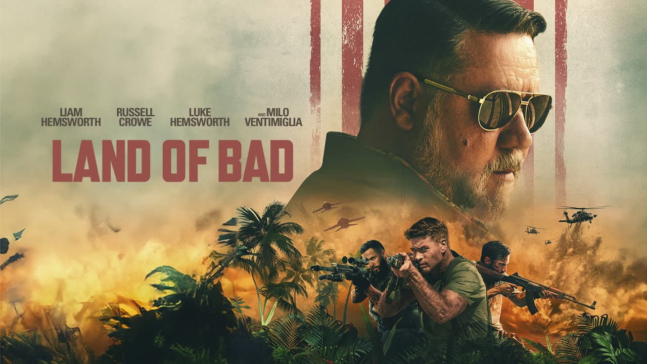 Land of Bad — backdrops with title 4