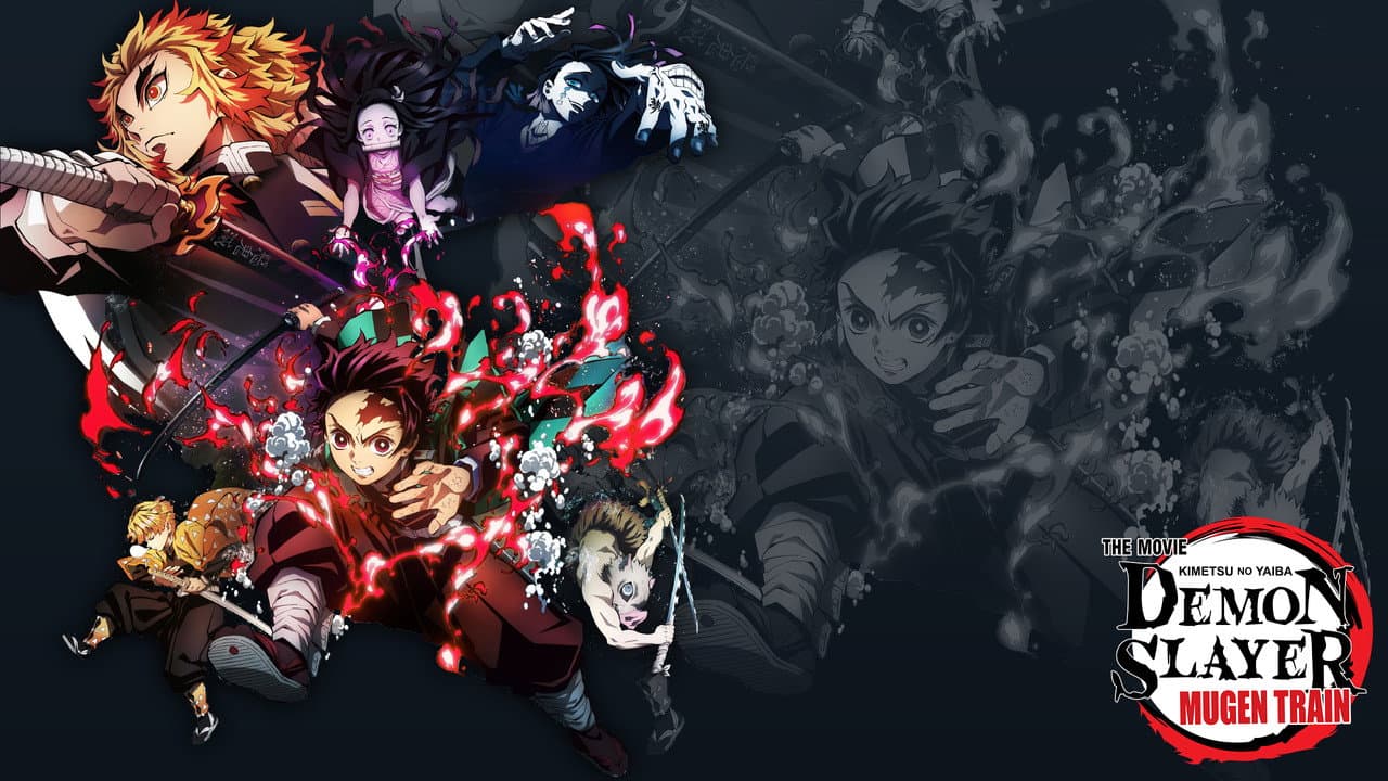 Demon Slayer -Kimetsu no Yaiba- The Movie: Mugen Train — backdrops with title 1