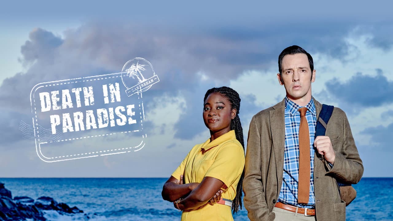 Death in Paradise — backdrops with title 4