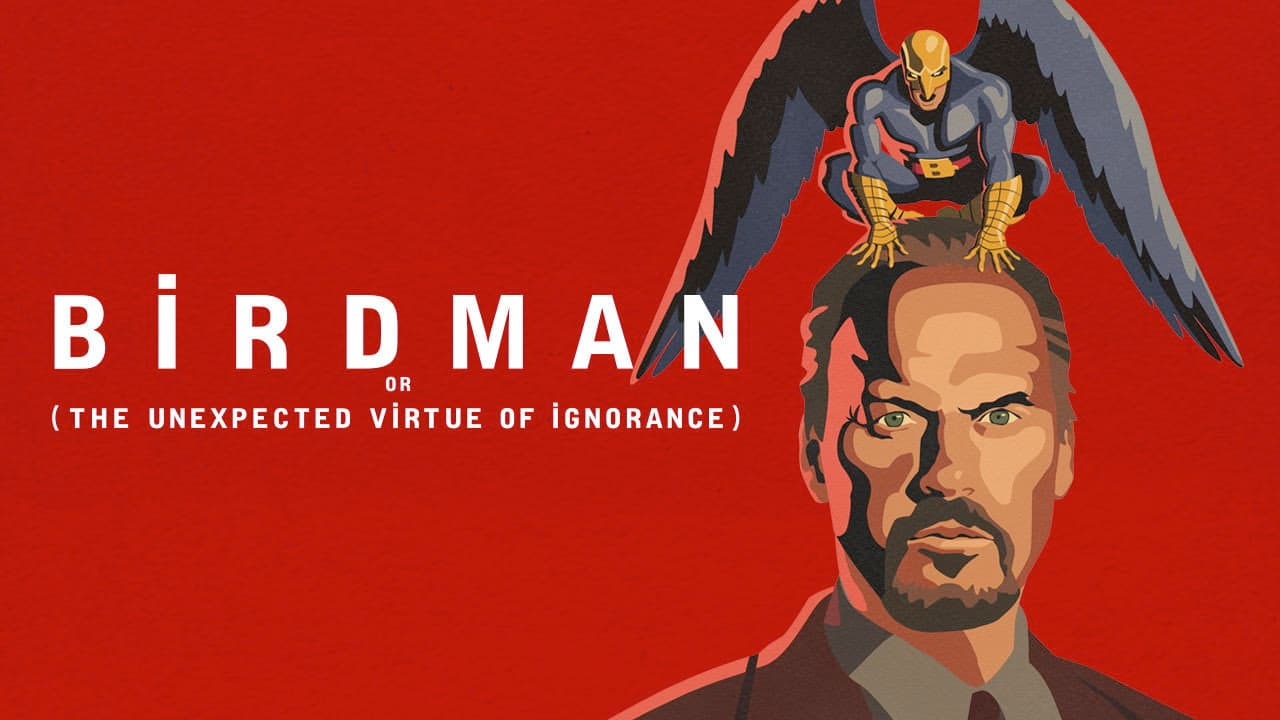 Birdman or (The Unexpected Virtue of Ignorance) — backdrops with title 2