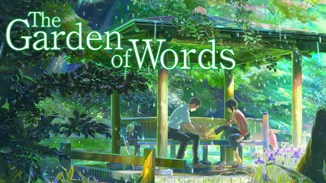 The Garden of Words — backdrops with title 1