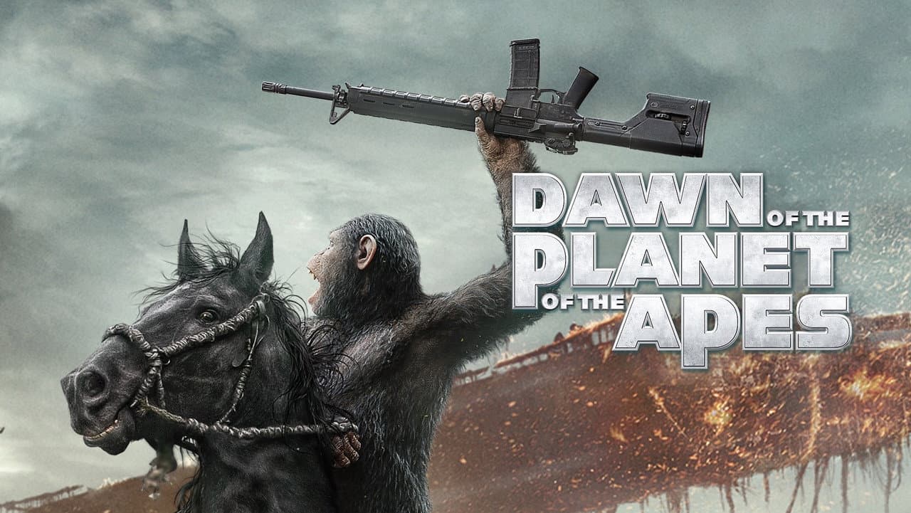 Dawn of the Planet of the Apes — backdrops with title 3