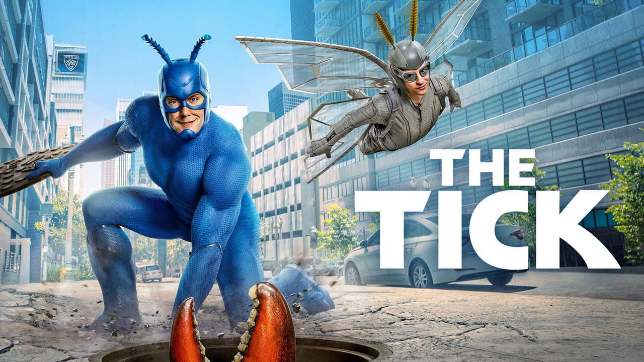 The Tick — backdrops with title 5